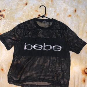 Black medium bebe see through shirt